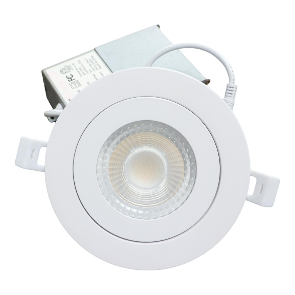 SLIM PANEL 4\" 9W 120V 27-30-35-40-50K WHITE CLEAR GIMBAL DIM TRIAC