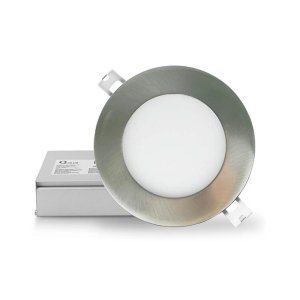 Slim Panel 4" 9W 120V 30-40-50K nickel frost dim TRIAC