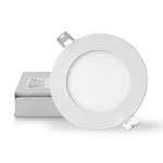Slim Panel 4" 9W 120V 30-40-50K white frost dim TRIAC