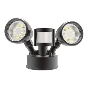 SSL-J5S SECURITY MOTION SENSOR LIGHT - 20W 2100LM - SELECTABLE 30-40-50K - ADJUSTABLE PIR MOTION SENSOR - BLACK - 120V