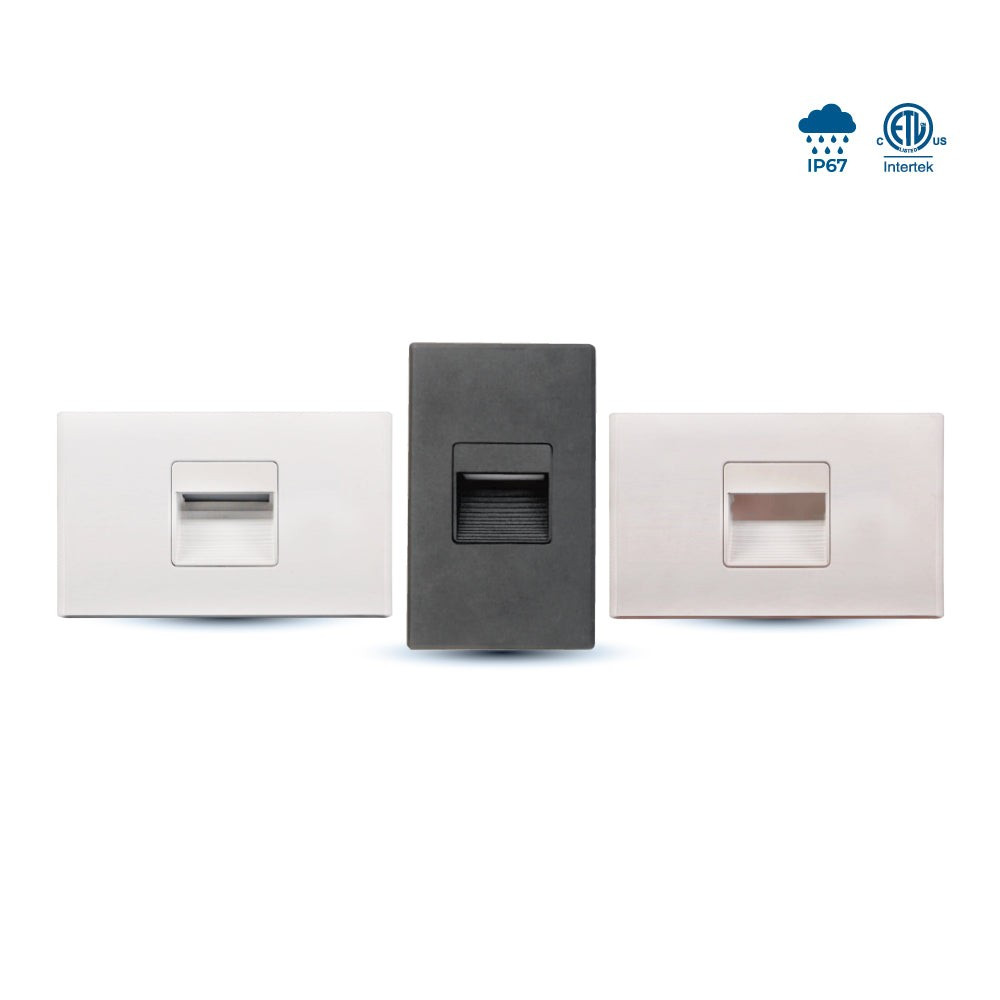 STEP LIGHT - 2.5W - 125LMN - BLACK - SOLD AS 3000K OR 5000K INDIVIDUAL FIXTURES.