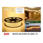 120V 25M IP65 2835 SINGLE COLOR LED STRIP - 39 LEDS/M