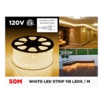 120V 50M IP67 2835 SINGLE COLOR LED STRIP - 118 LEDS/M