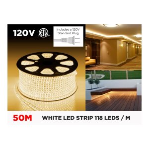 120V 50M IP67 2835 SINGLE COLOR LED STRIP - 118 LEDS/M