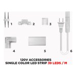 120V END CAP FOR SINGLE COLOR LED STRIP - 39 LEDS/M