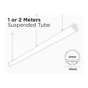1 M SUSPENDED ARCHITECTURAL LED TUBE PROFILE FOR LED STRIP - 30MM DIAMETER