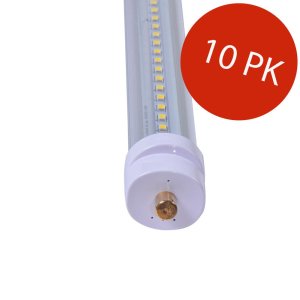 [10pk] T8 8ft 40W 120-347V 50K 1-pin both ends wiring clear ballast bypass