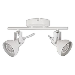 LUMINAIRE DE PISTE LED POUR AMPOULES GU10 - SÉRIE 215 - 2 LUMIÈRES - BLANC