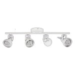 LED TRACK LIGHT FOR GU10 BULBS - SERIES 215 - 4 LIGHTS - WHITE
