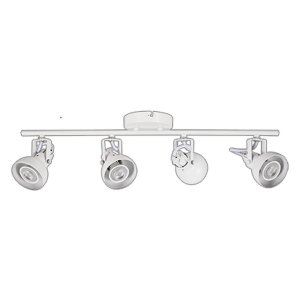 LUMINAIRE DE RAIL LED POUR AMPOULES GU10 - SÉRIE 215 - 4 TÊTES - BLANC