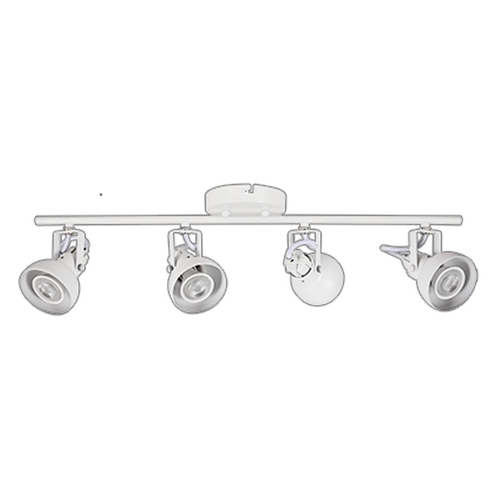 LED TRACK LIGHT FOR GU10 BULBS - SERIES 215 - 4 LIGHTS - WHITE