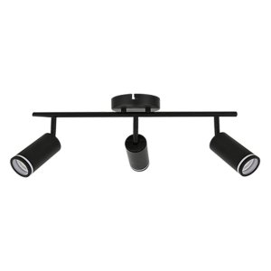 LED TRACK LIGHT FOR GU10 BULBS - SERIES 302 - 3 LIGHTS - BLACK