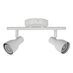 LED TRACK LIGHT FOR GU10 BULBS - SERIES 304 - 2 LIGHTS - WHITE