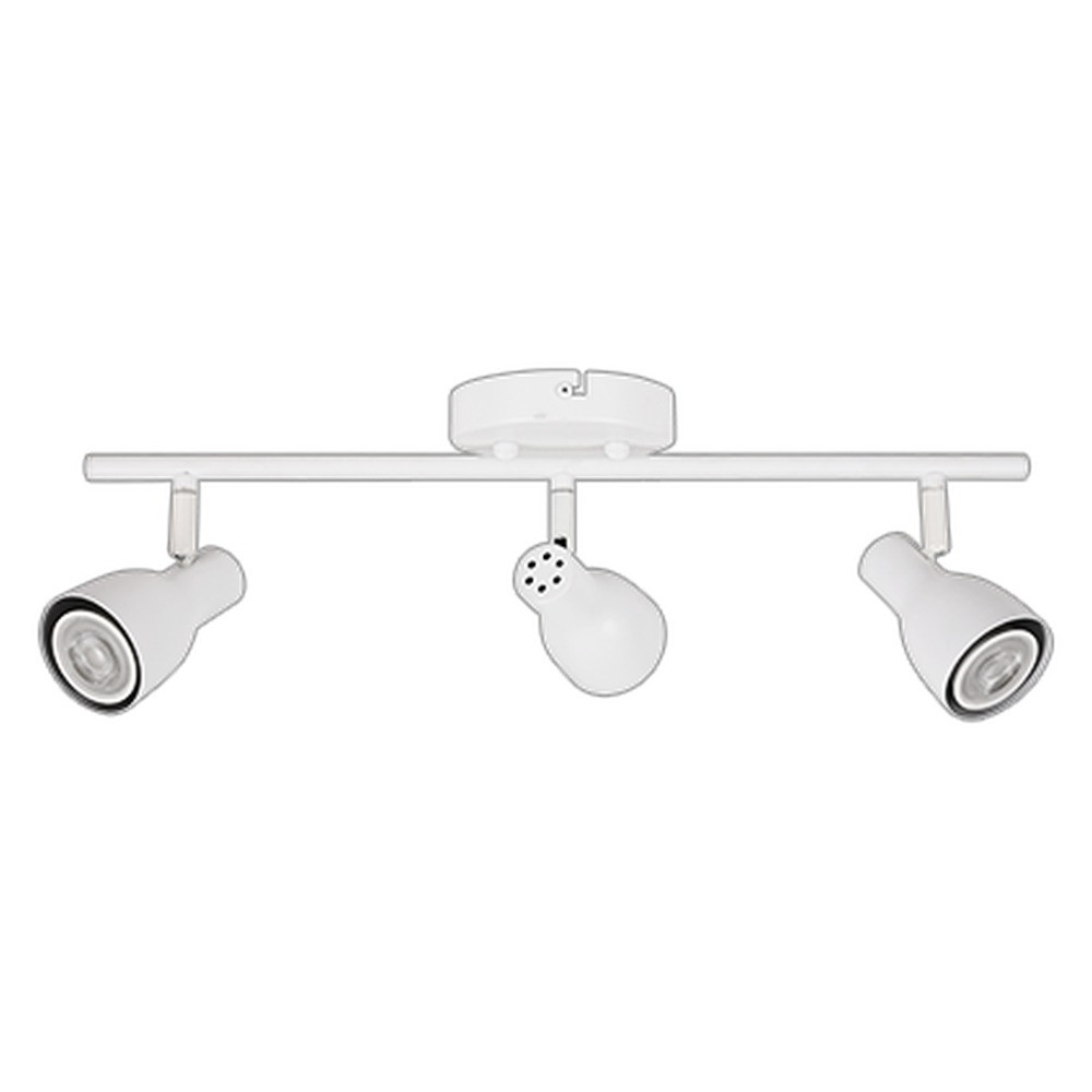 LED TRACK LIGHT FOR GU10 BULBS - SERIES 304 - 3 LIGHTS - WHITE