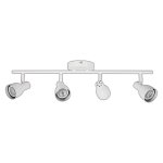LED TRACK LIGHT FOR GU10 BULBS - SERIES 304 - 4 LIGHTS - WHITE