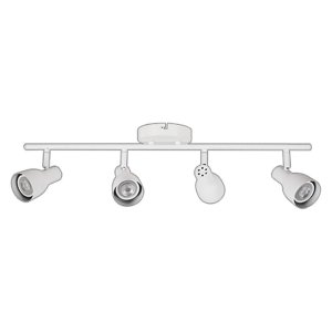 RAIL D'ÉCLAIRAGE LED POUR AMPOULES GU10 - SÉRIE 304 - 4 LUMIÈRES - BLANC