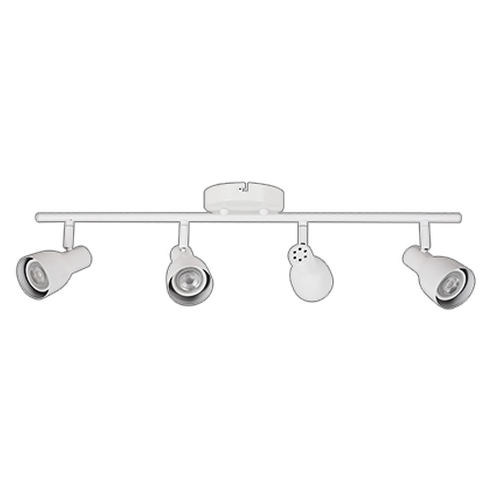 LED TRACK LIGHT FOR GU10 BULBS - SERIES 304 - 4 LIGHTS - WHITE