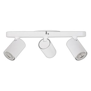 LED TRACK LIGHT FOR GU10 BULBS - SERIES 104 - 3 LIGHTS - WHITE