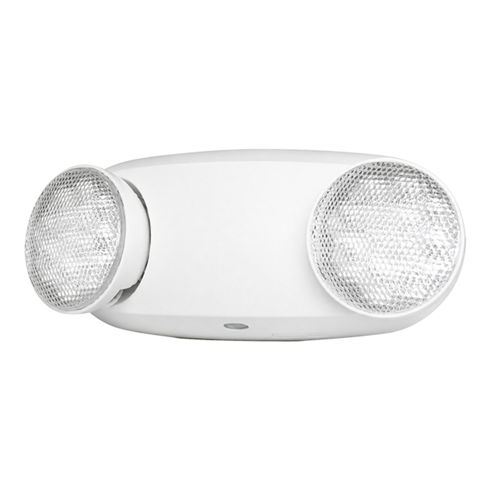LED EMERGENCY LIGHT - TWIN SPOT WHITE THERMOPLASTIC ABS HSG 120/347V 2X2W 2 HRS BATTERY BACK-UP