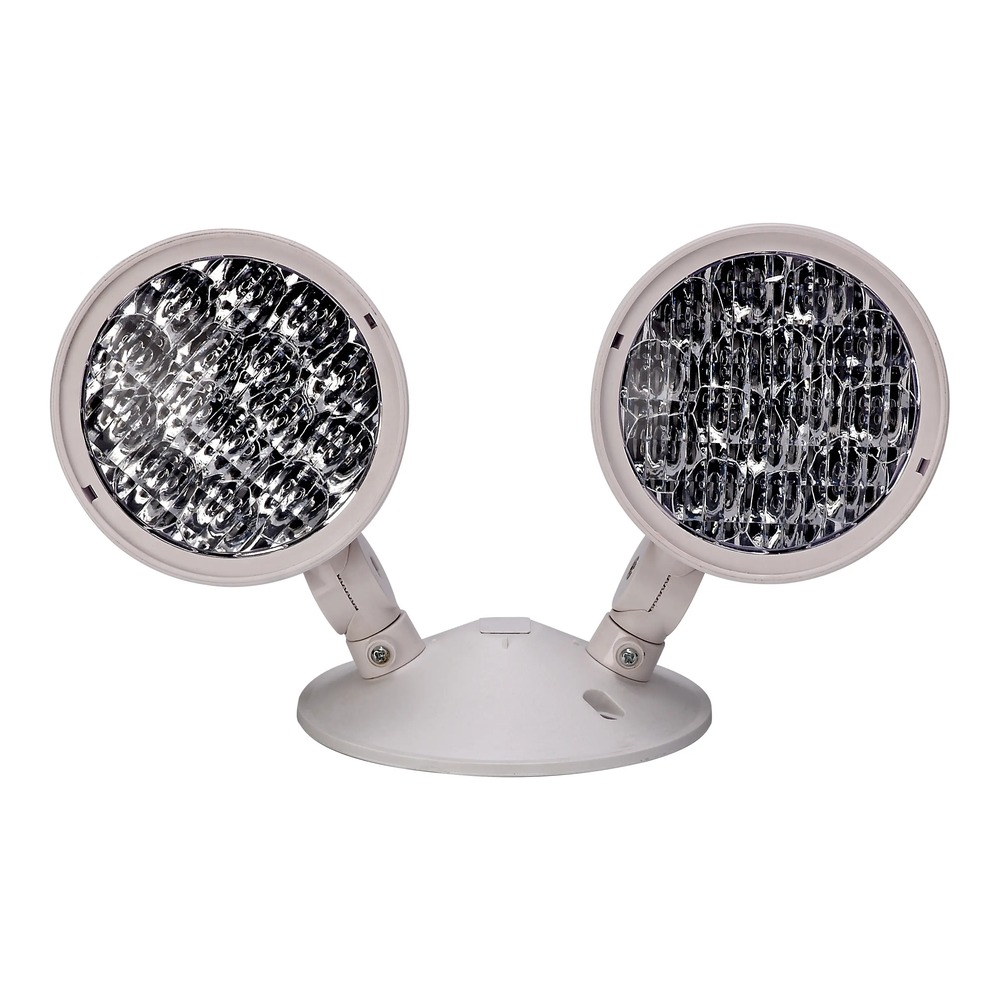LED WET LOCATION EMERGENCY REMOTE HEAD - DOUBLE WHITE THERMOPLASTIC ABS HSG 6-24V 2X3W