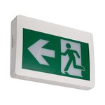 LED EMERGENCY SIGN TL-RMES111-UDC “RUNNING MAN” (WHITE PLASTIC HOUSING) - AC / 6-24V UDC