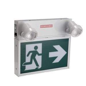 LED COMBO RUNNING MAN EMERGENCY FIXTURE - METAL HOUSING - 120/347V - 2X5W - 90 MIN BATTERY - MAX: 34W - 30 MIN