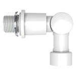 WHITE L CONNECTOR WITH SENSOR RECEPTACLE