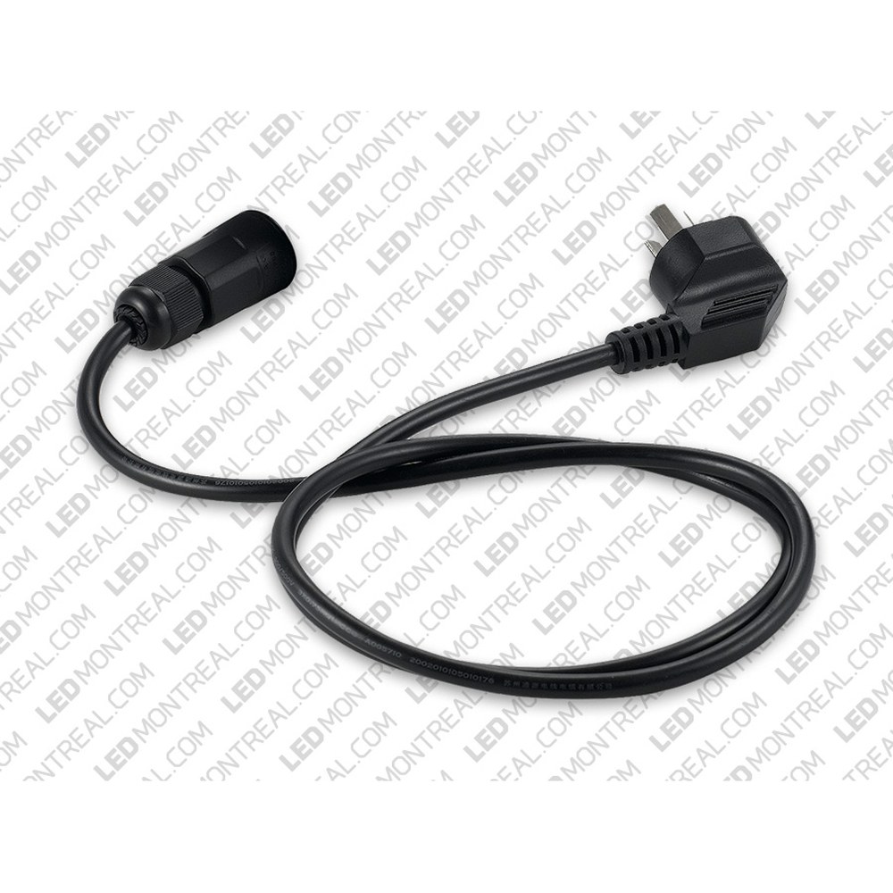 120V AC POWER CORD 1M WITH PLUG FOR TRI-PROOF LED LIGHT BAR