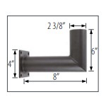 WALL MOUNT BRACKET FOR SSL-AL LED AREA LIGHTS - BLACK
