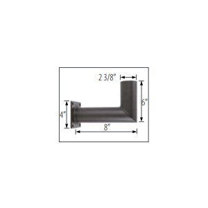 WALL MOUNT BRACKET FOR SSL-AL LED AREA LIGHTS - BLACK