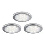 3 rondelles minces LED 1.5W chaque sous-comptoir Chrome
