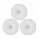 3-pack rondelles LED rechargeables 3000K 80 lumens chaque Blanc