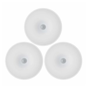 3-pack rondelles LED rechargeables 3000K 80 lumens chaque Blanc