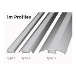 1M U-SHAPE ALUMINIUM BAR FOR LED STRIPS