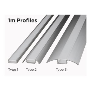 1M U-SHAPE ALUMINIUM BAR FOR LED STRIPS