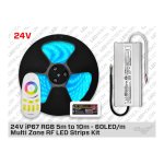 24V 5M IP67+ RGB 5050 LED STRIP KIT - 60 LEDS/M
