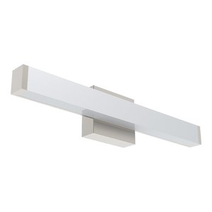 VANITY LIGHT, 2FT, SQUARE, 9/15/19W, 27/30/35/40/5000K, 120-277V, TRIAC DIMMING, BRUSHED NICKEL