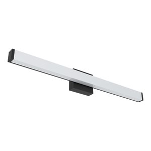 VANITY LIGHT, 3FT, SQUARE, 18/23/30W, 27/30/35/40/5000K, 120-277V, TRIAC DIMMING, BLACK