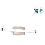 22 INCH LED WALL VANITIES (ROUND) 120V-277V - 5CCT (2700K - 3000K - 3500K - 4000K - 5000K) 17W - 1800LMN - 120° BEAM ANGLE - IP65 - CRI 80 - SATIN NICKEL - FOR INDOOR USE ONLY