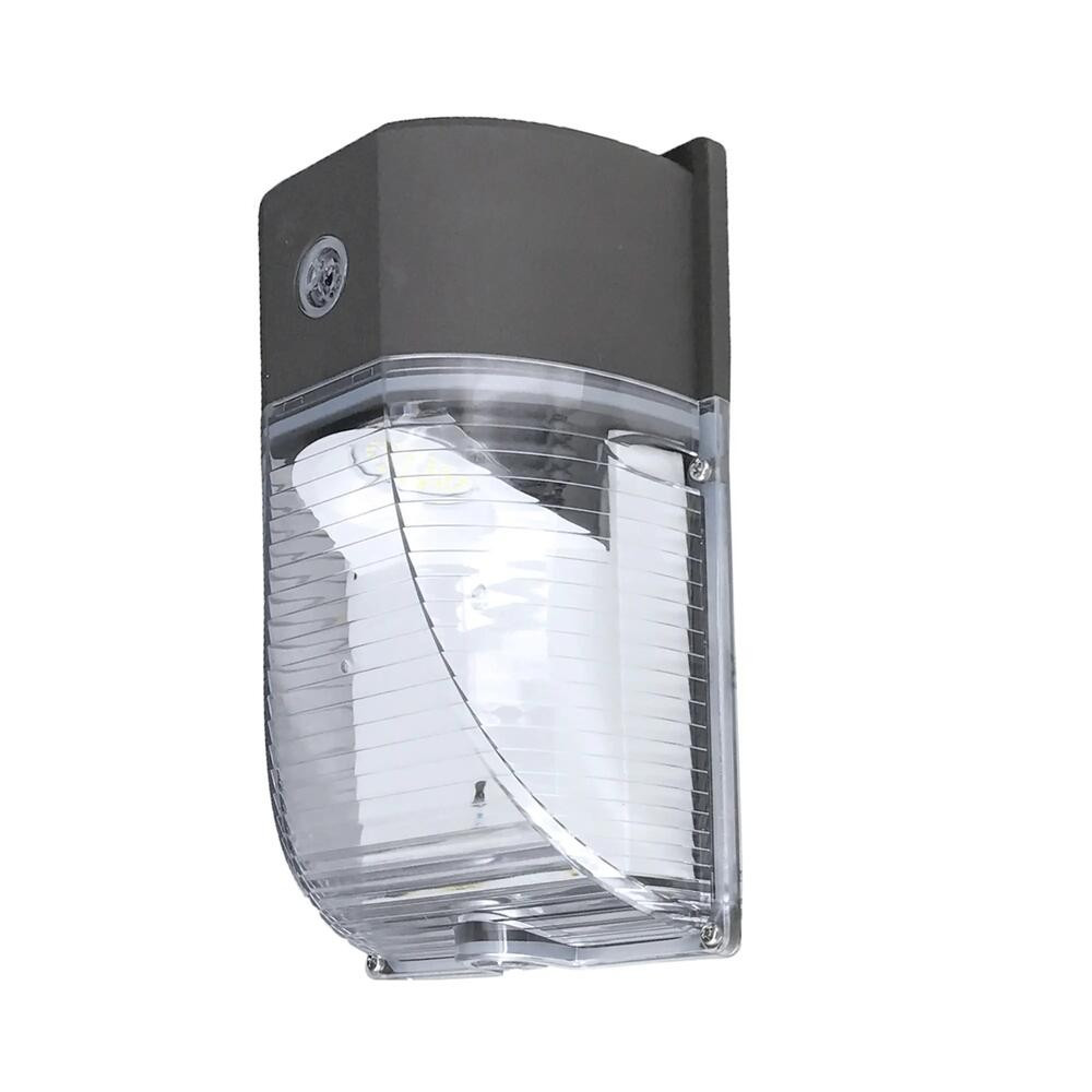 Wall pack mini 120 deg. 26W 100-277V 50K bronze clear int. photo. 1pk