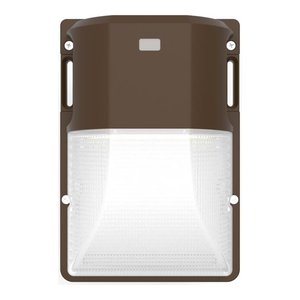 WALL PACK MINI 120 DEG. 30-25-18W 120-347V 30-40-50K BRONZE CLEAR INT. PHOTO.