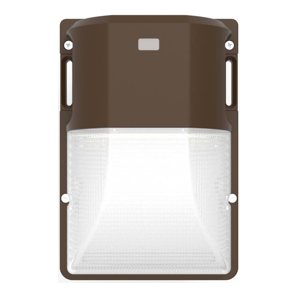 WALL PACK MINI 120 DEG. 30-25-18W 120-347V 30-40-50K BRONZE CLEAR INT. PHOTO.