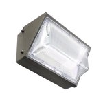 Wall pack 100W 120-347V 57K black clear lens int. photocell