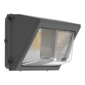 WALL PACK SS 120-100-80W 120-347V 30-40-50K BRONZE CLEAR 120 DEG. DC12V INT. PHOTO. DLC PREMIUM - DLC ID S-JVFPOH - 17,066 LUMENS