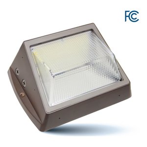 LED WALL PACK W/ GLASS COVER - 3CCT (3K - 4K - 5K) & WATTAGE (80W - 100W - 120W) SELECTABLE - 135LMS/WATT - 120-347V - DIMMABLE - IP 65 - W/ BUILT-IN PHOTOCELL SENSOR