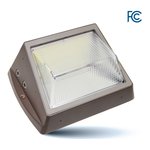 LED WALL PACK W/ GLASS COVER - 3CCT (3K - 4K - 5K) & WATTAGE (40W - 50W - 60W) SELECTABLE - 135LMS/WATT - 120-347V - DIMMABLE - IP 65 - W/ BUILT-IN PHOTOCELL SENSOR