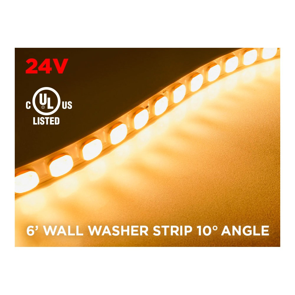 24V WALL WASHER STRIP 6 FEET - 10 DEGREE ANGLE (STRIP ONLY)