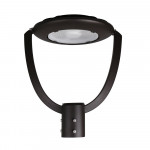 Pole top light 90 deg. 75/60/40W 120-347V 30-40-50K bronze clear dim 0-10V Photocell base