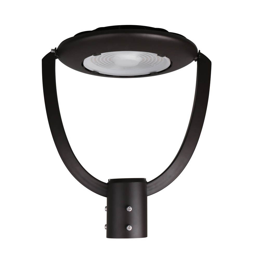 Pole top light 90 deg. 75/60/40W 120-347V 30-40-50K bronze clear dim 0-10V Photocell base