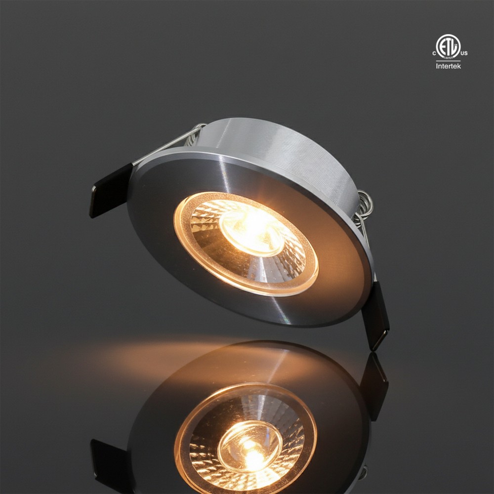 2" LED GIMBAL PUCK LIGHT  2W 180LMN - BLACK TRIM - SOLD AS 3000K OR 5000K INDIVIDUAL FIXTURES.